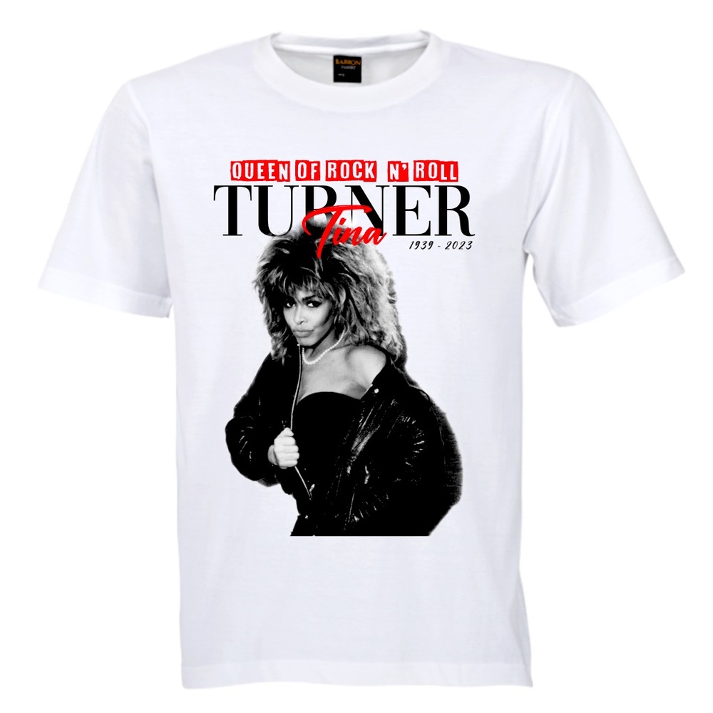 Tina Turner Tribute. Queen of Rock n Roll Tee.Unisex.